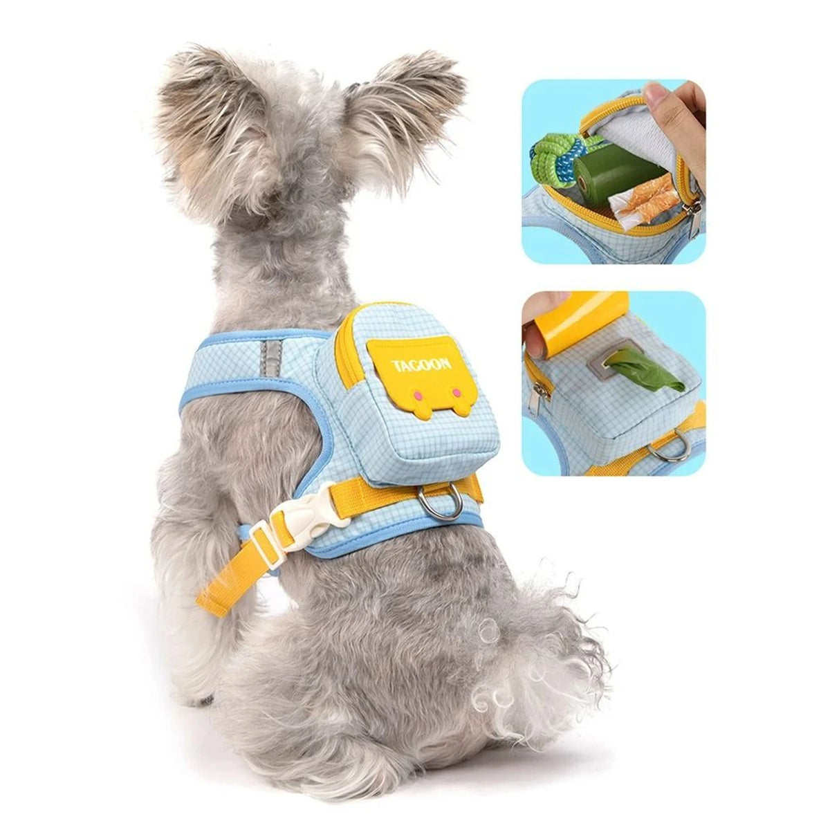 Adventure Pet Harness & Backpack Set – Reflective Escape-Proof Walking Vest